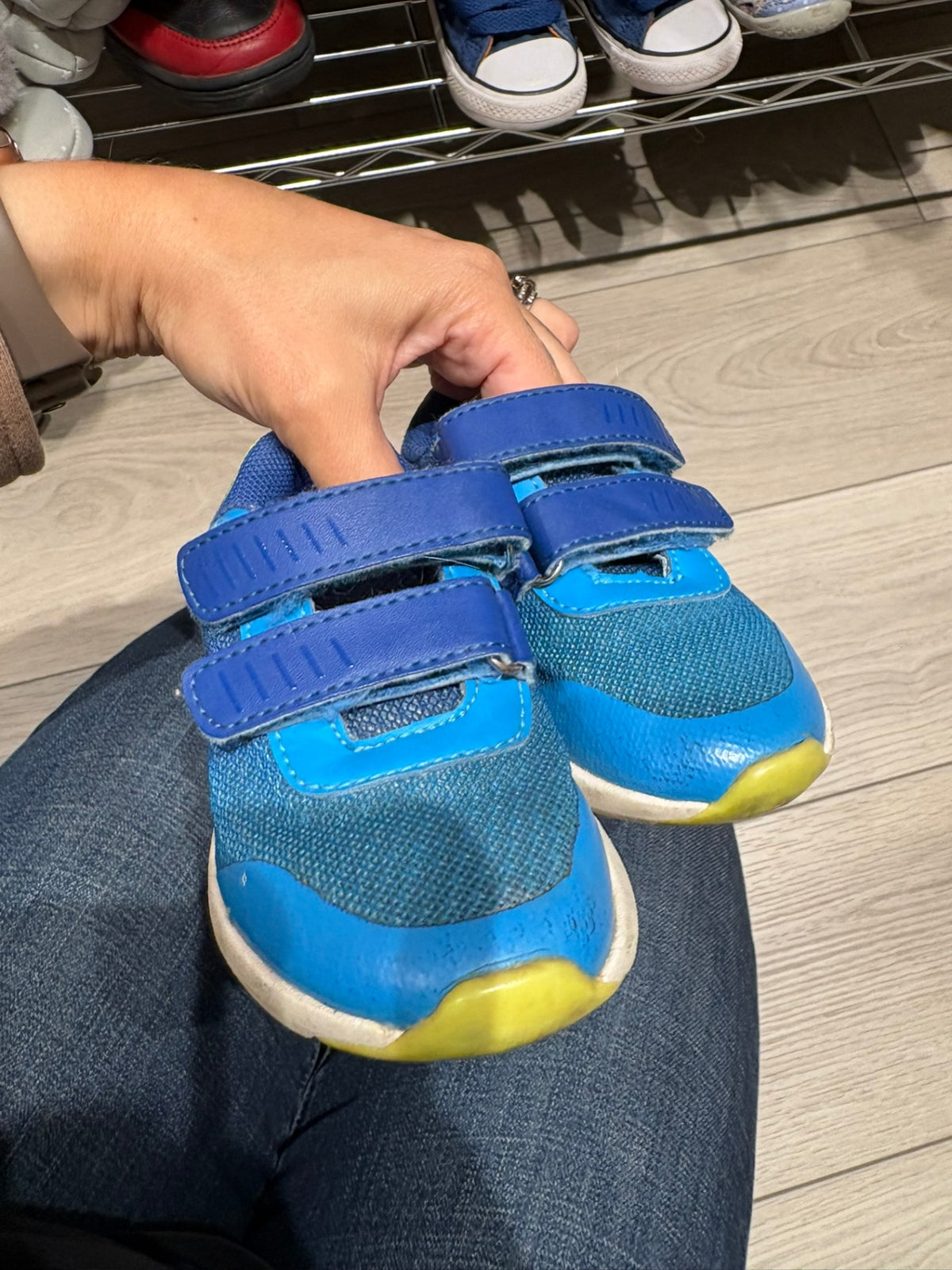 6T Athletic Works Shoes - Blue and Green