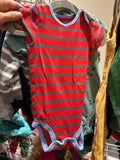 6-9m Carter's Bodysuit - Red w/Stripes