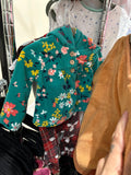6-9m Carter's Coat - Green Floral
