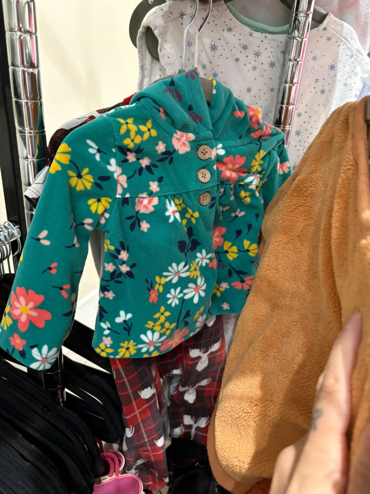 6-9m Carter's Coat - Green Floral