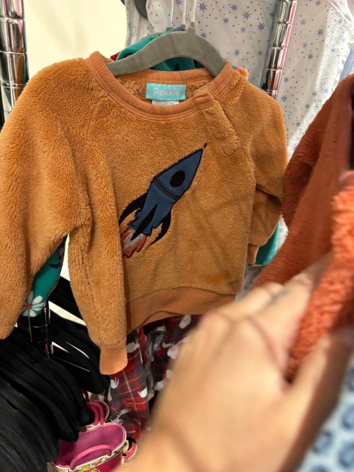6-12m Pekkle Sweater - Brown Rocket
