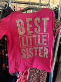 7-8Y The Children's Place Long Sleeve Shirt - Pink w/Sister