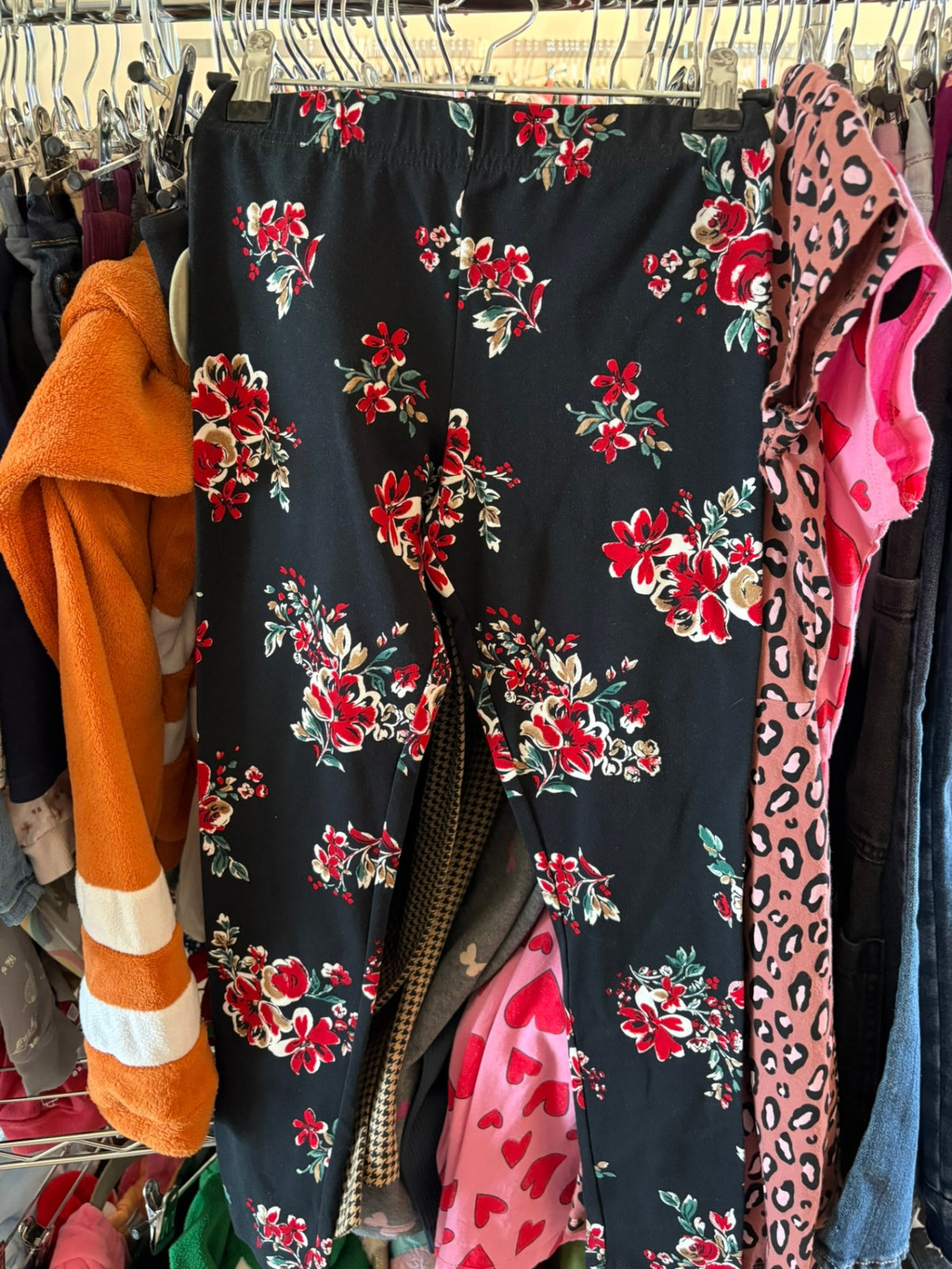 8 Carter's Leggings - Black Floral