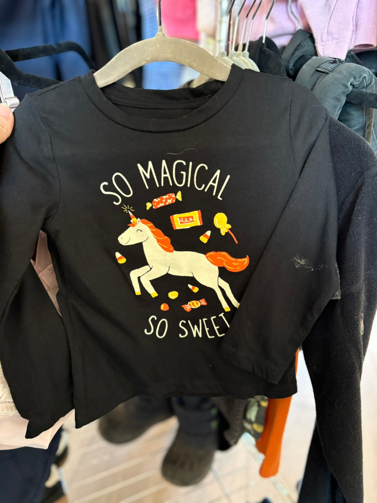 2T Joe Fresh Long Sleeve Shirt - Black Unicorn