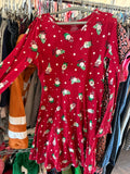 7-8Y George Dress - Red Gnomes
