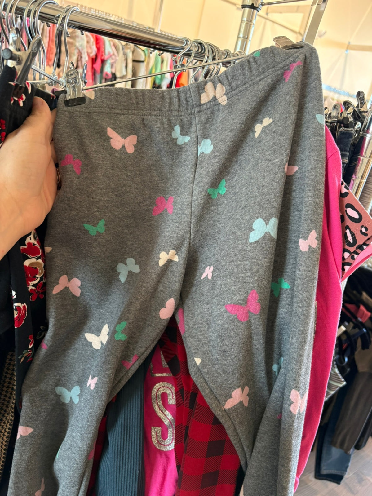 10 Carter's Leggings - Grey Butterflies