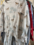 3T Little Planet 2-Piece: PJs - Beige w/Horses