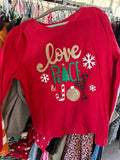 7-8Y George Long Sleeve Shirt - Red Christmas