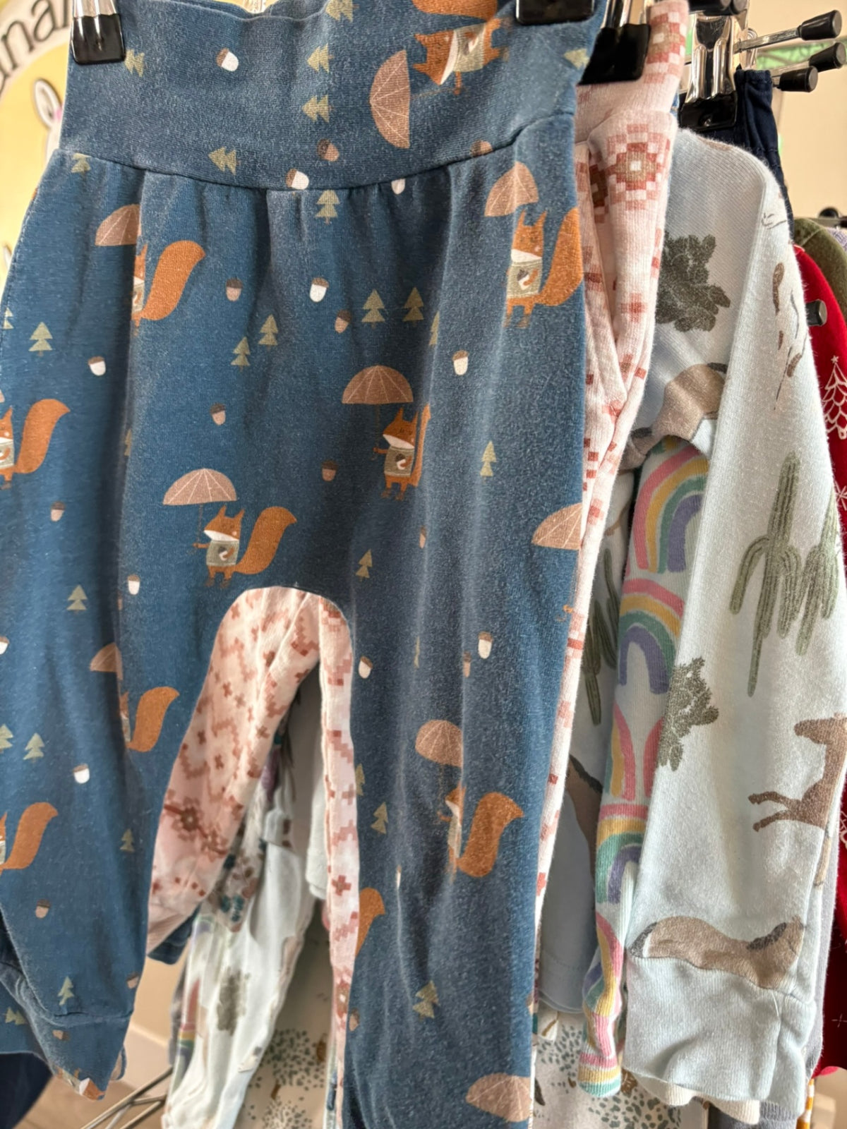 18-24m Unknown Pants - Blue w/Squirrels