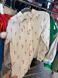 4-5T H&M Button-Up Shirt - Candy Canes