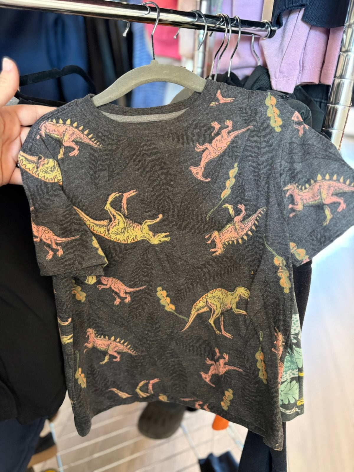 5T Old Navy T-Shirt - Dino Grey