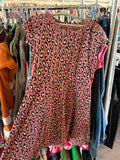 7-8Y George Dress - Pink w/Cheetah