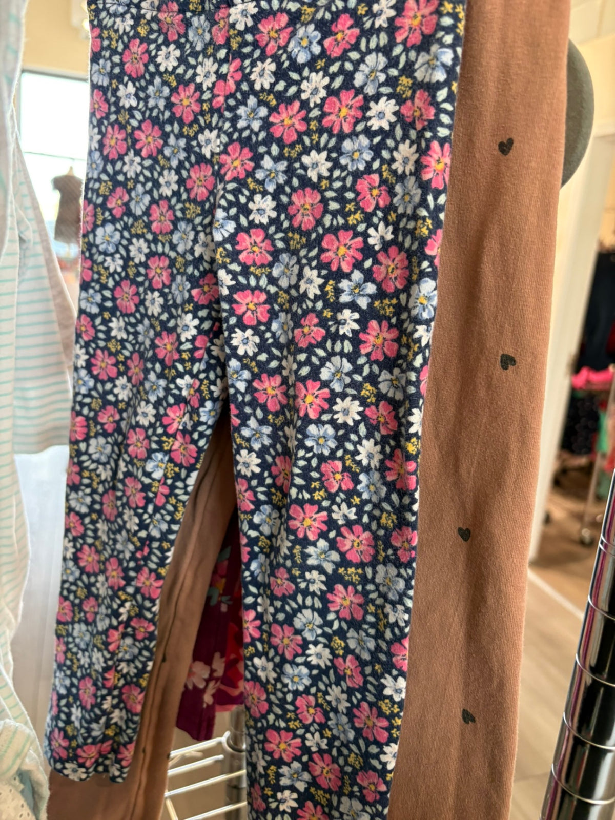 3T Carter's Leggings - Floral Blue