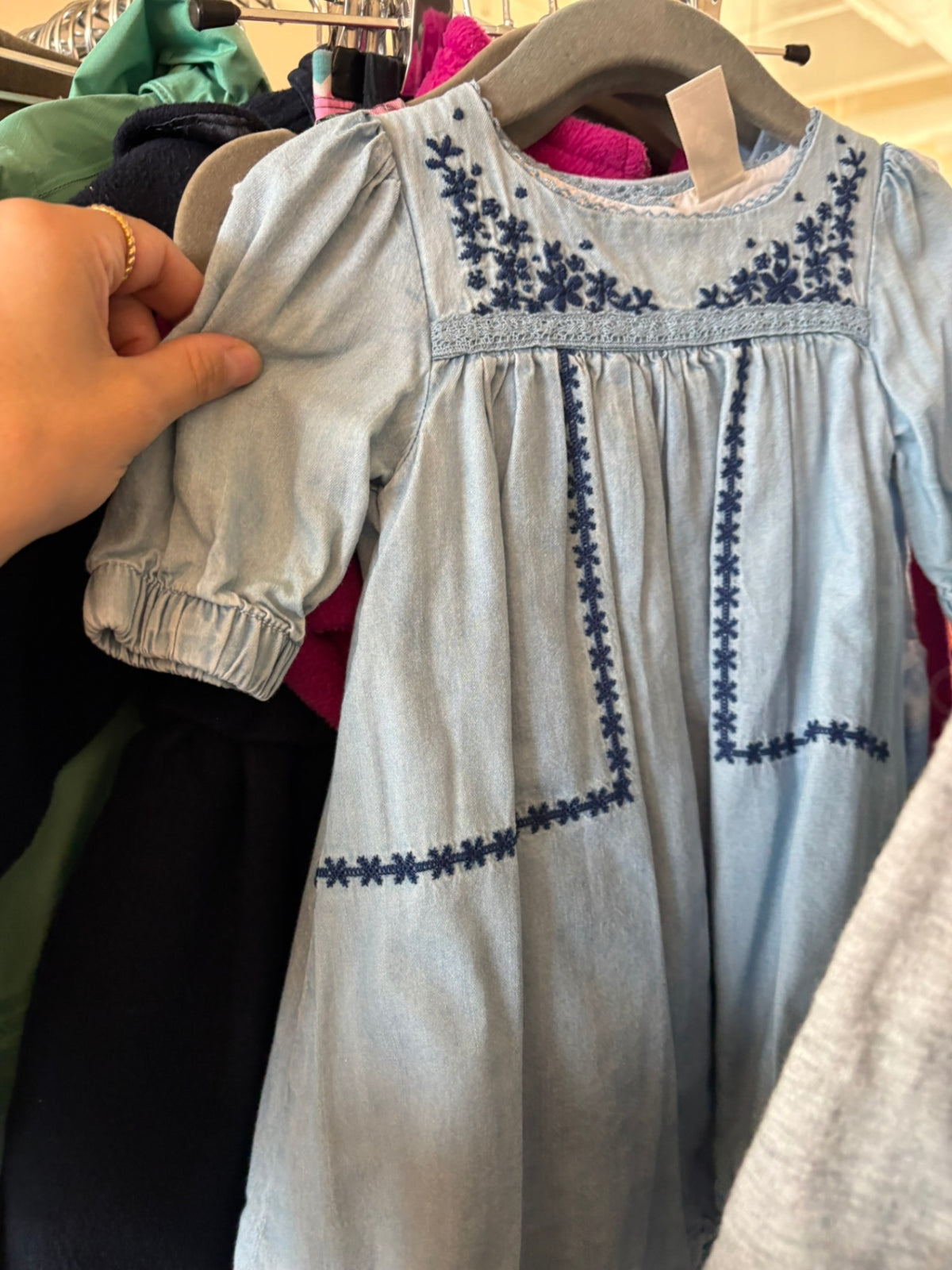 9-12m OshKosh B'gosh Dress - Denim Floral