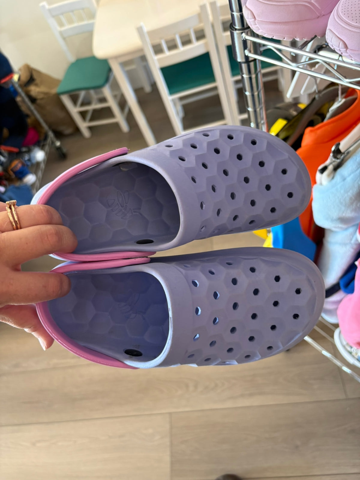 3Y Joybees Croc-esque - Purple and Pink