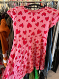 10-12Y George Dress - Pink w/Hearts