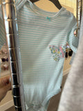 18-24m Carter's Bodysuit - Blue Stripe Butterfly