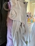 0-6m Nested Bean Swaddle Sack - White and Pink