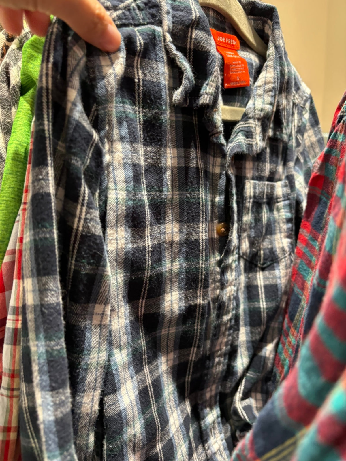 5T Joe Fresh Flannel - Blue and White Plaid