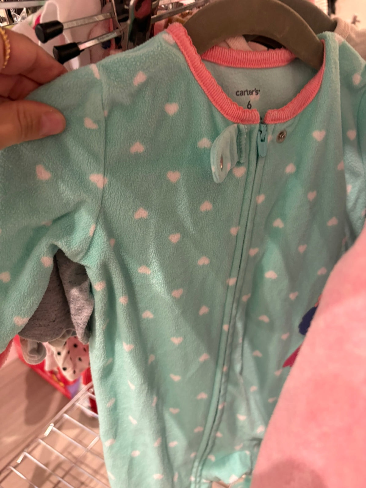 3-6m Carter's Sleeper - Aqua Owl