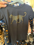 3-4T Little & Lively T-Shirt - Black Leopard