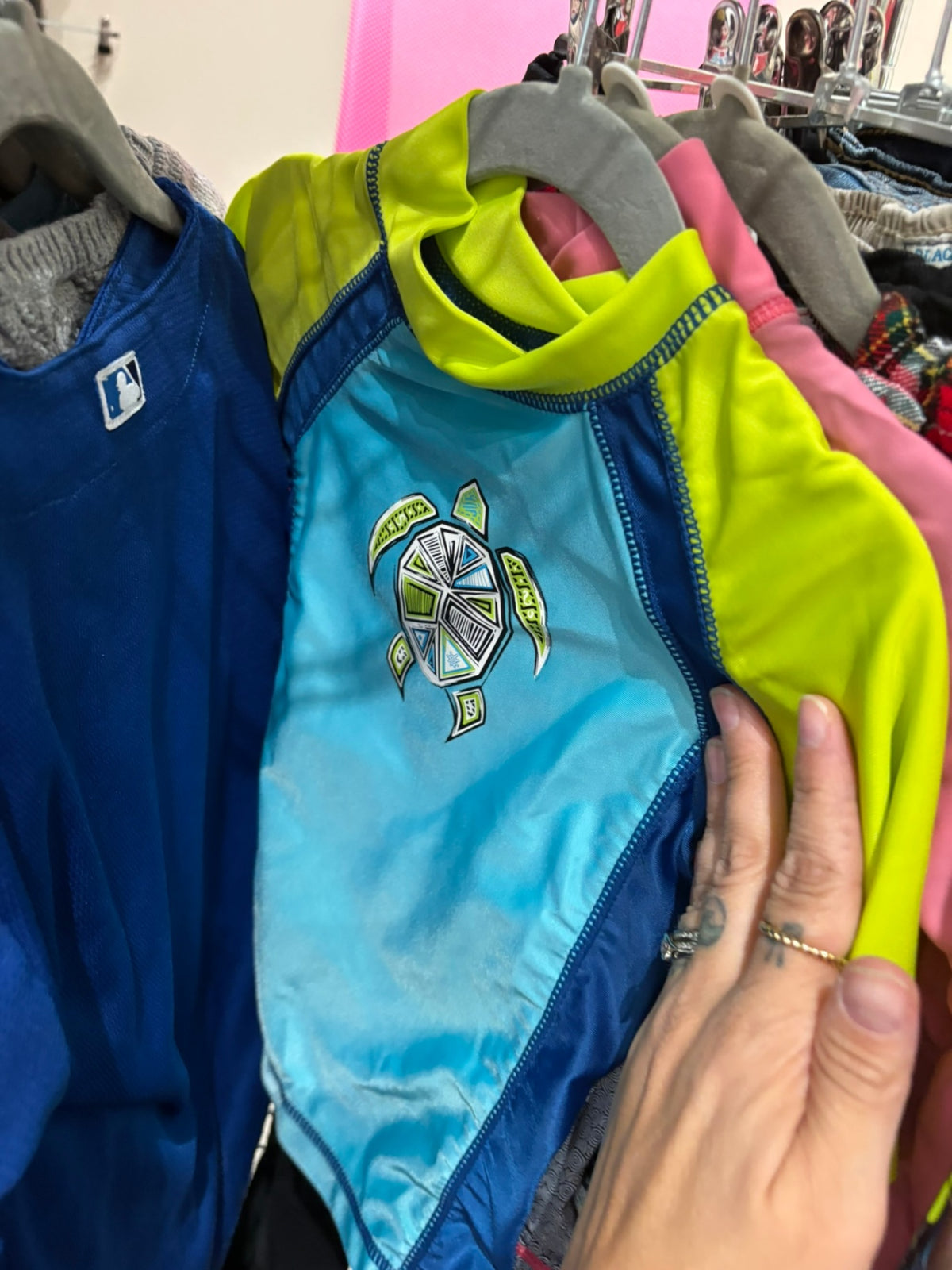 3T UV Skinz Rashguard - Green and Blue