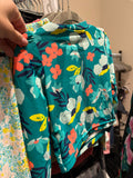 2T Carter's Rashguard - Teal Floral