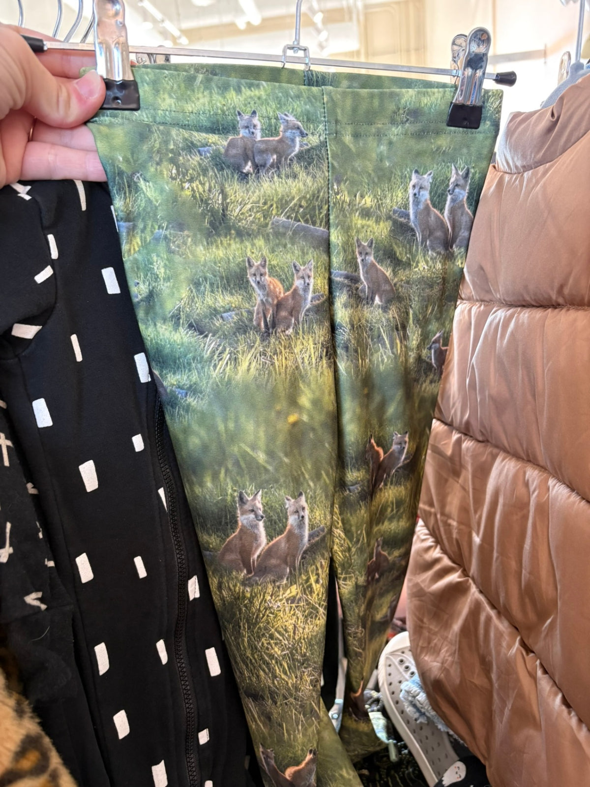 6-7Y Back to Nature Leggings - Foxes