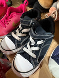 10T Converse Shoes - Black and White