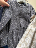 5T-6 H&M Dress - Grey Flowers