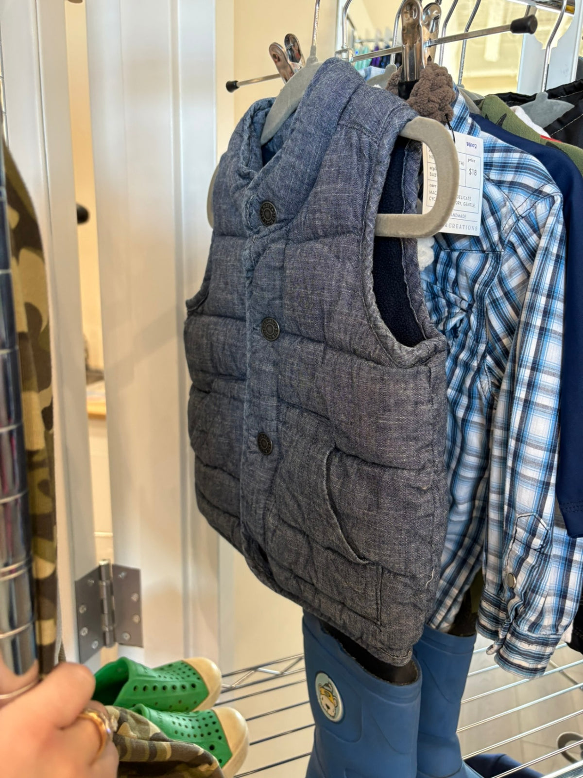 12-18m Old Navy Vest - Denim-esque