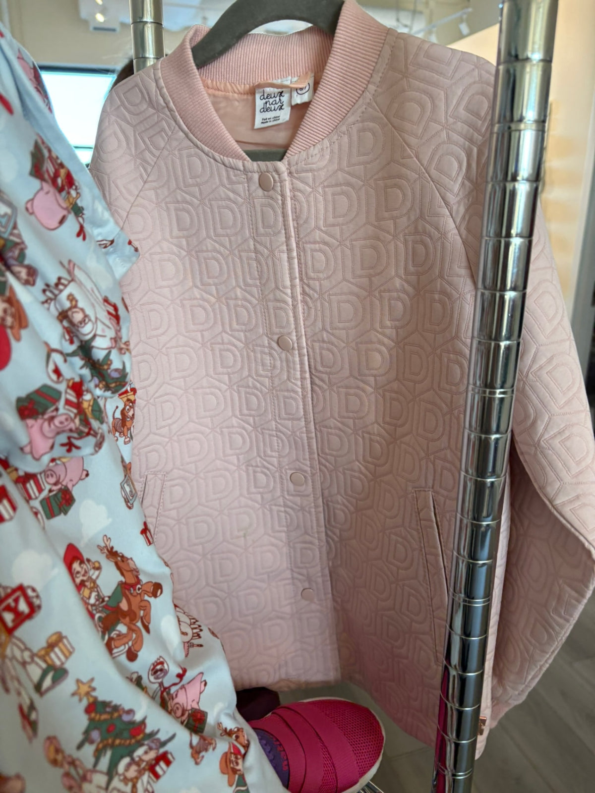 6-7Y Deux Par Deux Coat - Blush Pink