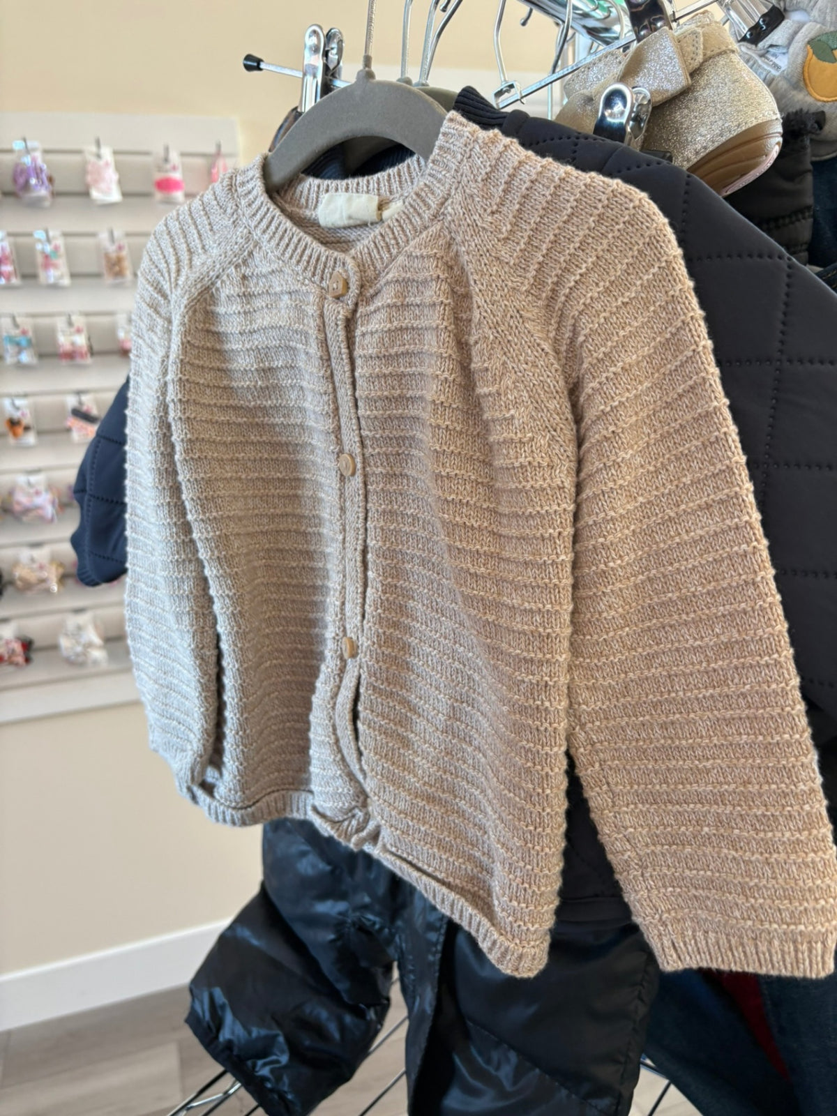 12-18m Petite Maison Cardigan - Cream Knit