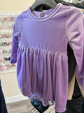6-12m Worthy Threads Dress - Purple Velvet