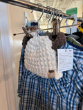 0-3m Lionbear Creations Toque - Knit Bear, Cream
