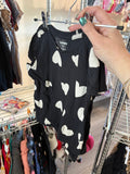 5T Old Navy 2-Piece: T-Shirt - Black, Hearts