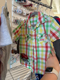 5T Disney Button-Up - Plaid w/Cars