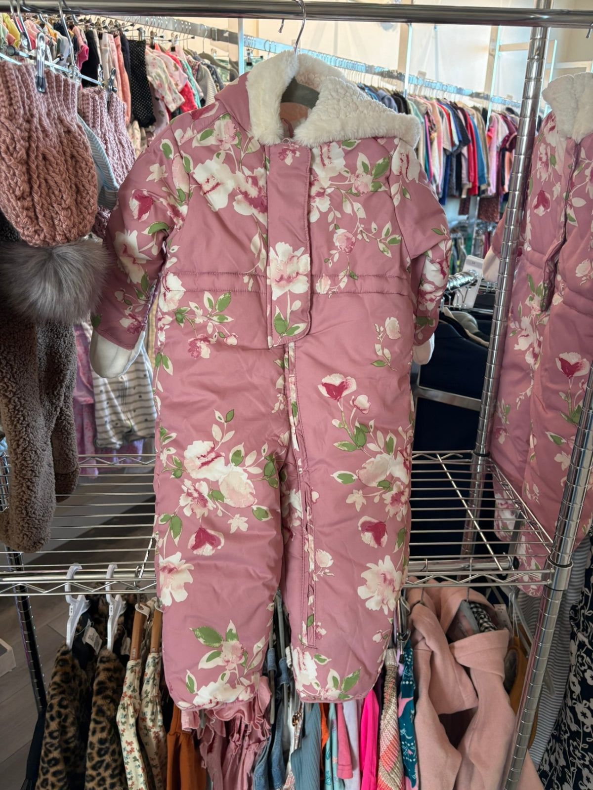 12-18m The Children's Place Snowsuit - Pink Floral