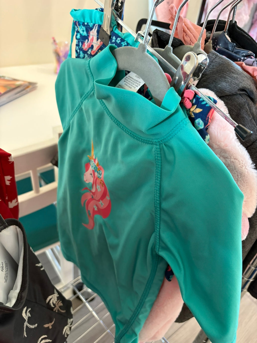 2T UV Skinz 3-Piece Swimsuit - Teal Unicorn