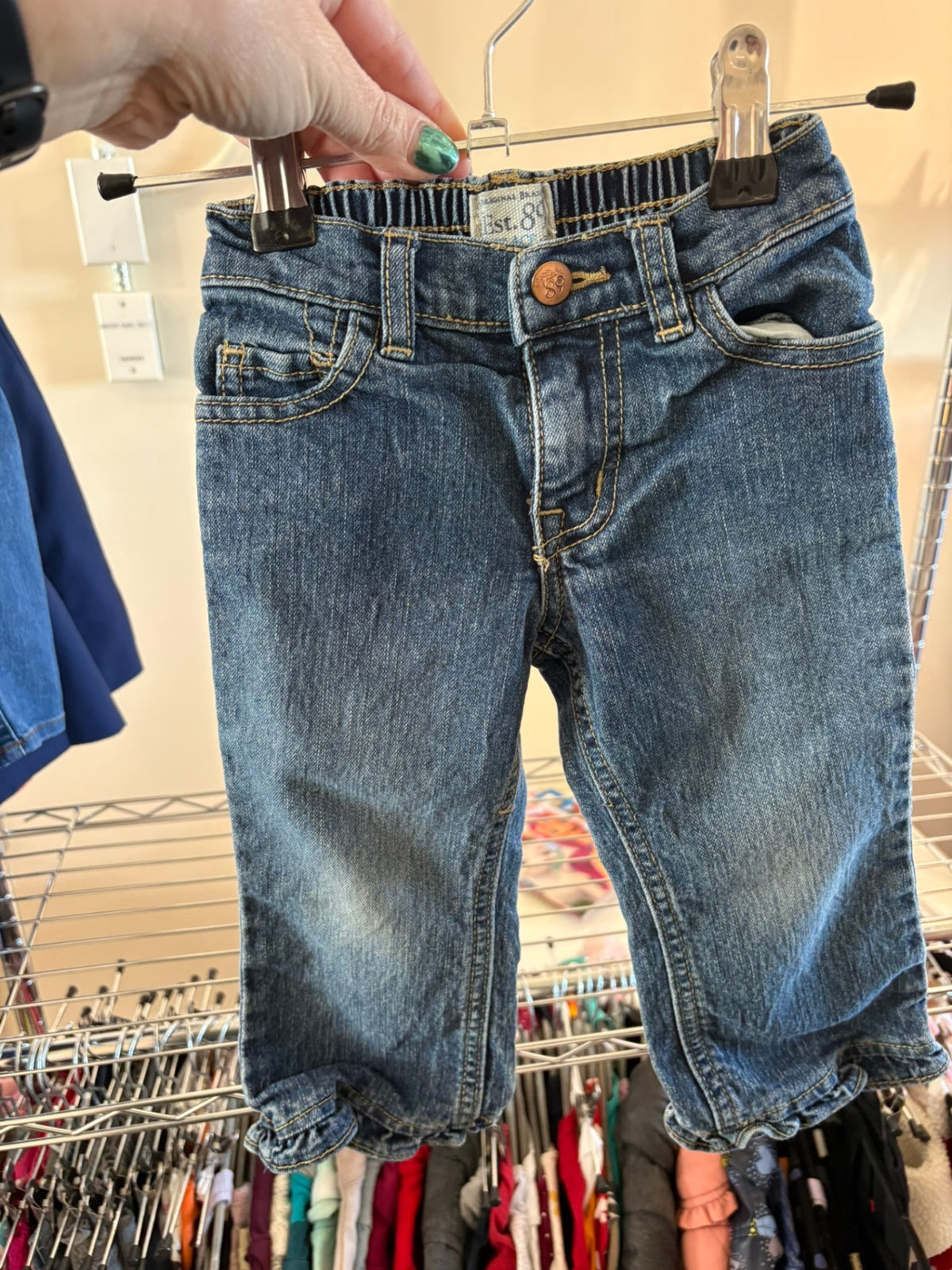 18-24m The Children's Place Jeans - Blue w/Ruffled Hem