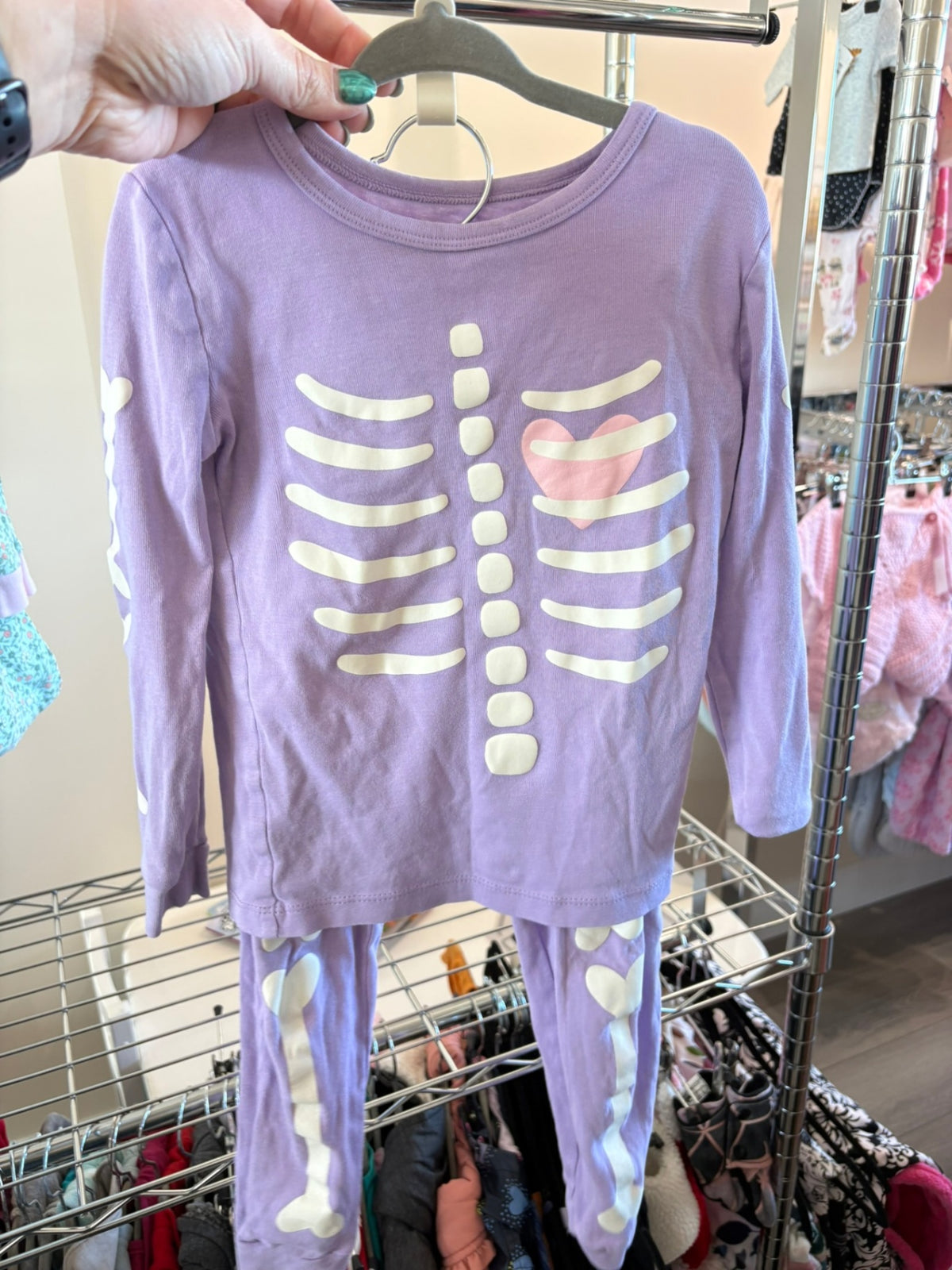 5T Joe Fresh 2-Piece: PJs - Purple Skeleton