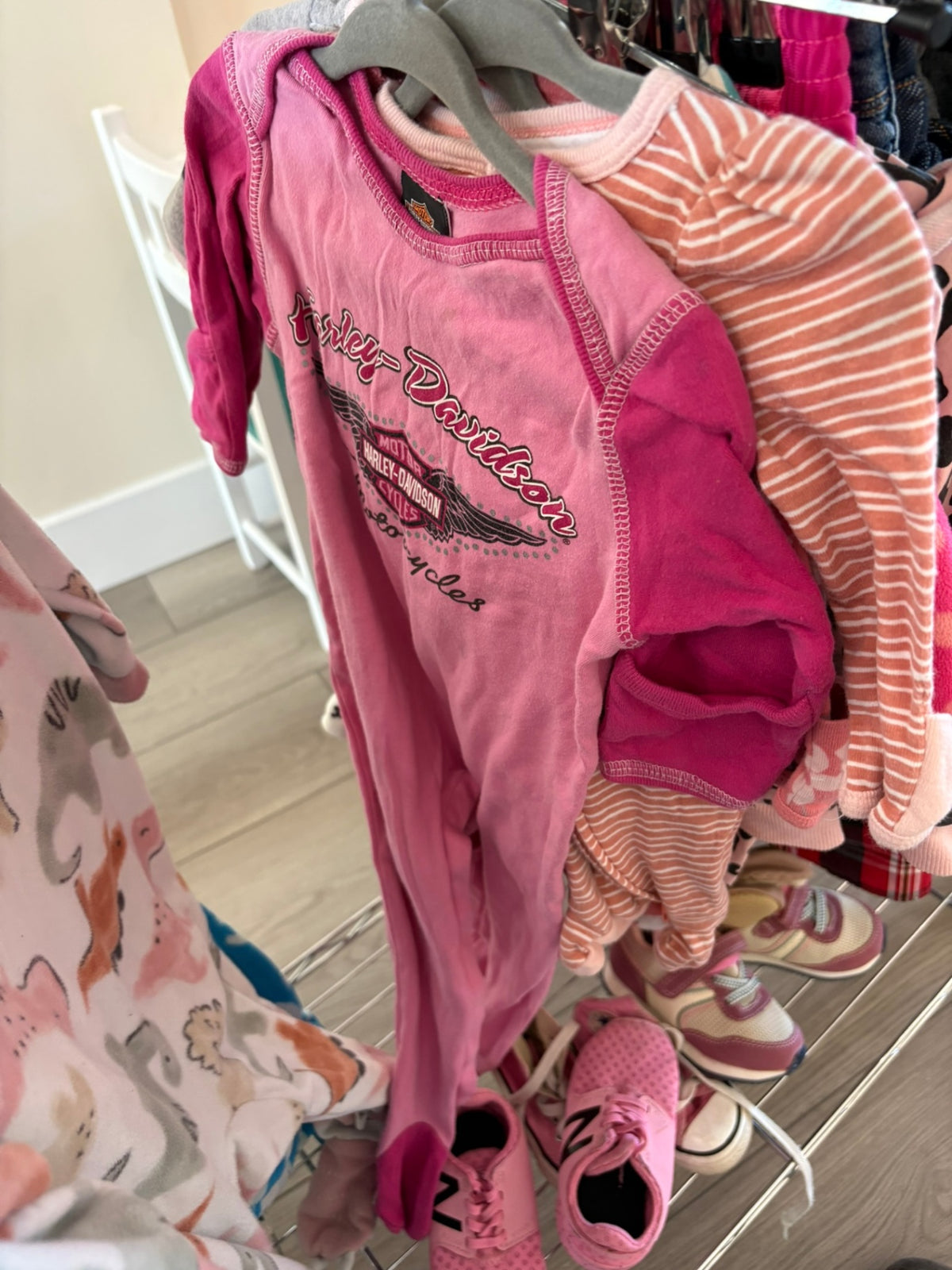 6-12m Harley Davidson Sleeper - Pink