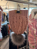 O/S ESC Toque - Pink Knit