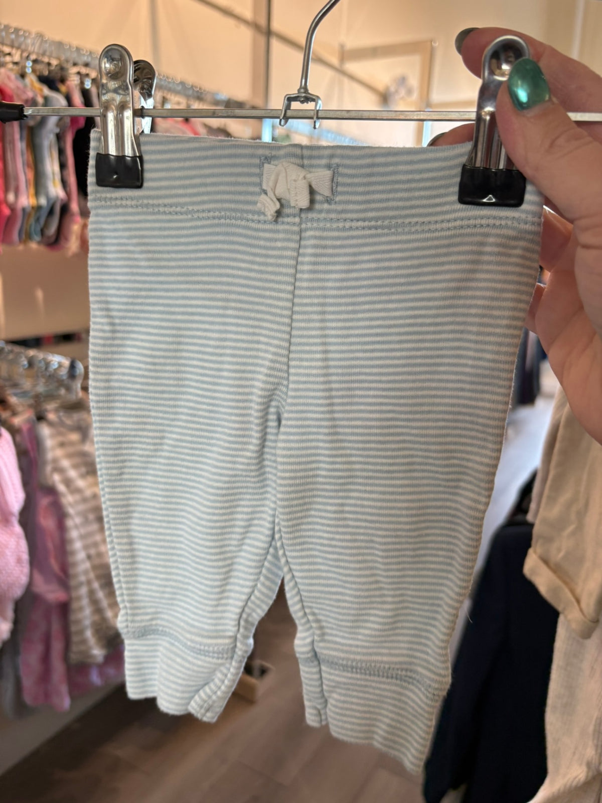 0-3m Carter's Pants - Blue White Stripe