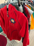 4T Kid Things Sweater - Red w/Flower