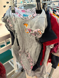 0-3m Unknown Bodysuit - Grey w/Fox