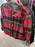 4T Volcom Button-Up Shirt - Red Plaid