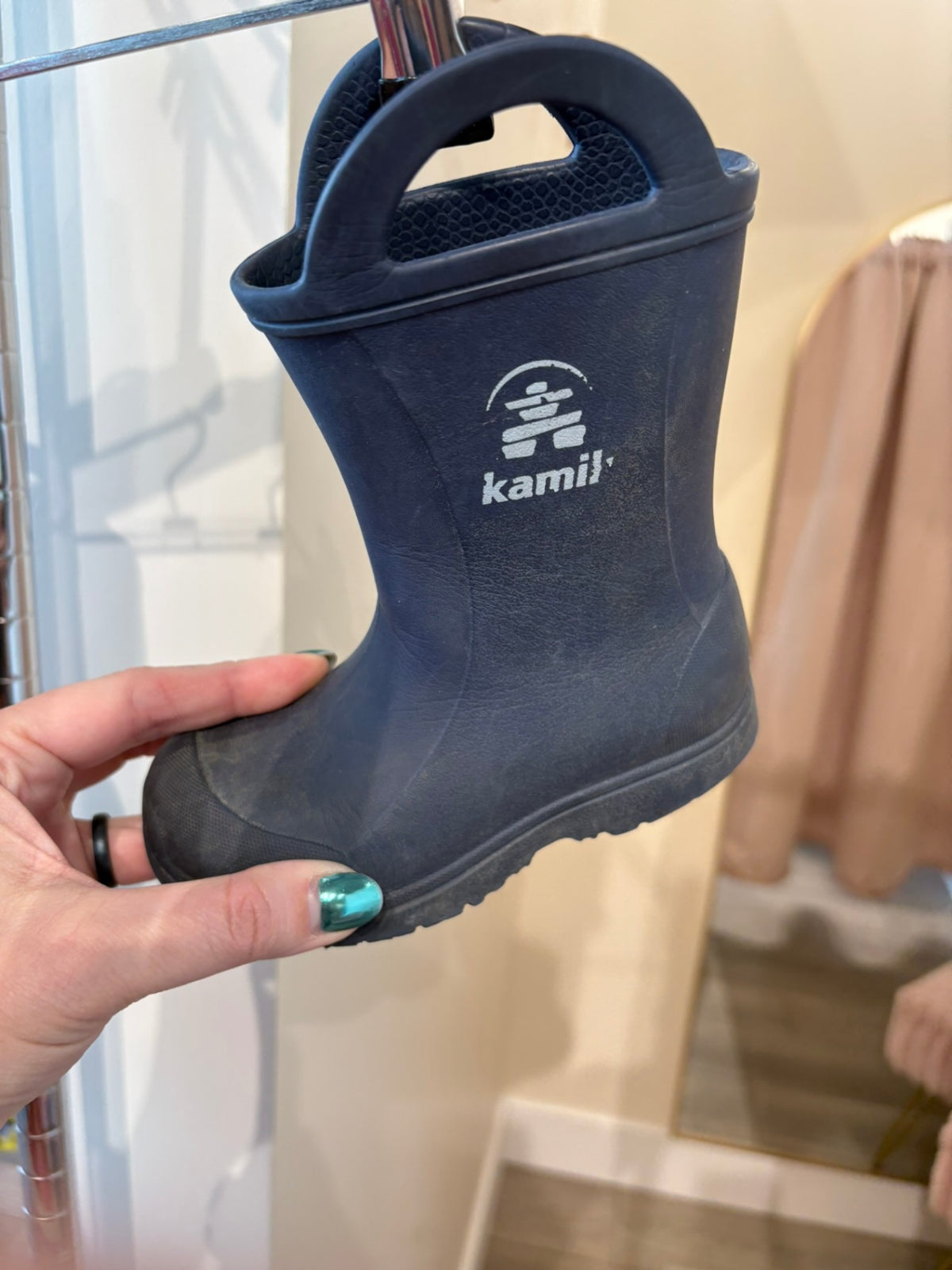 9T Kamik Rubber Boots - Navy