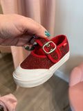 6.5T Vans Shoes - Red Sparkle