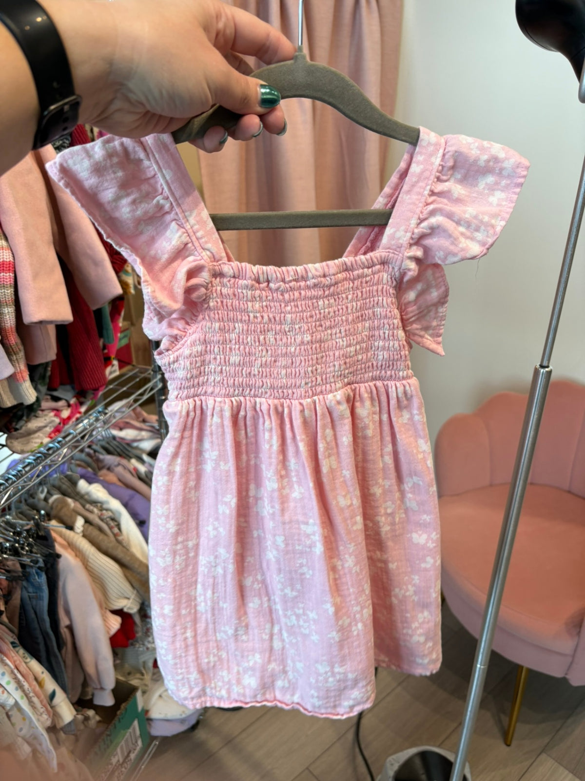 3T Cat & Jack Dress - Pink Butterflies